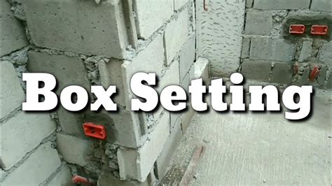 electrical box setting took|how to insert electrical box.